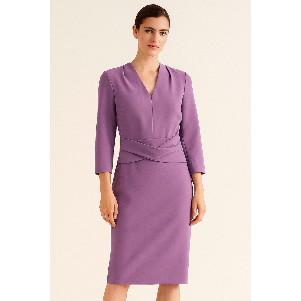 NWT Purple Sheath Dress W/ Belted Detail / Etcetera /‎ Size 10 / MSRP $399!